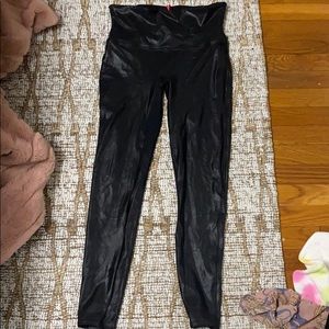 SPANX FAUX LEATHER LEGGINGS